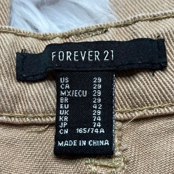 Forever 21 Wide Straight Leg Grunge Jeans Brown Size 29 - Picture 6 of 8